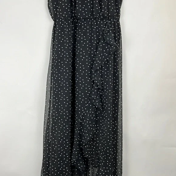 A.BYER polka dot spaghetti strap dress black and white L - Picture 5 of 10